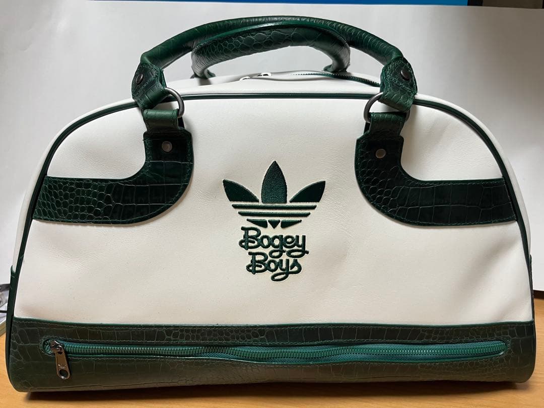 ち*び様 adidas×Bogey Boys ボストンバッグ ホワイト/グリーン