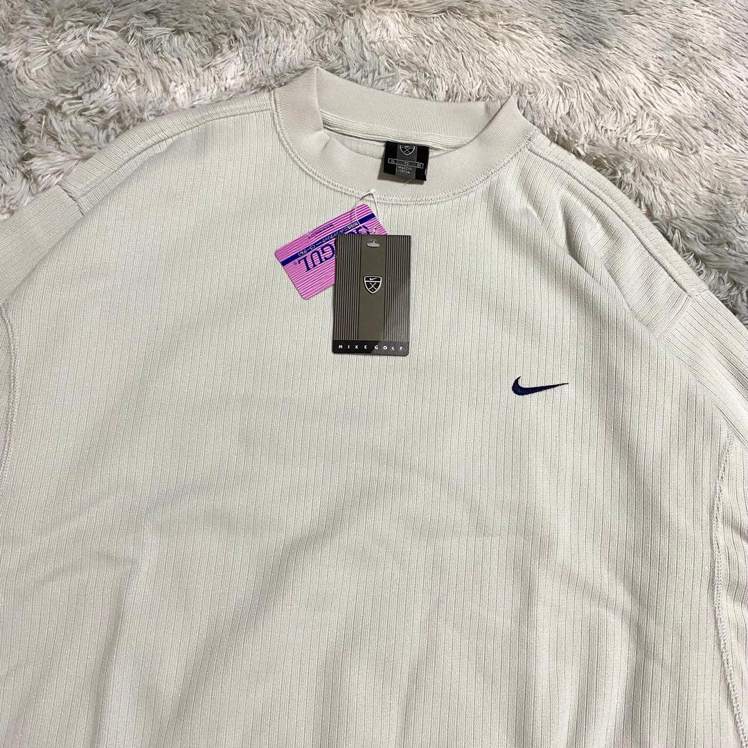 新品　ナイキ　スウェット　刺繍ロゴ　ゴルフ　アイボリー　XL