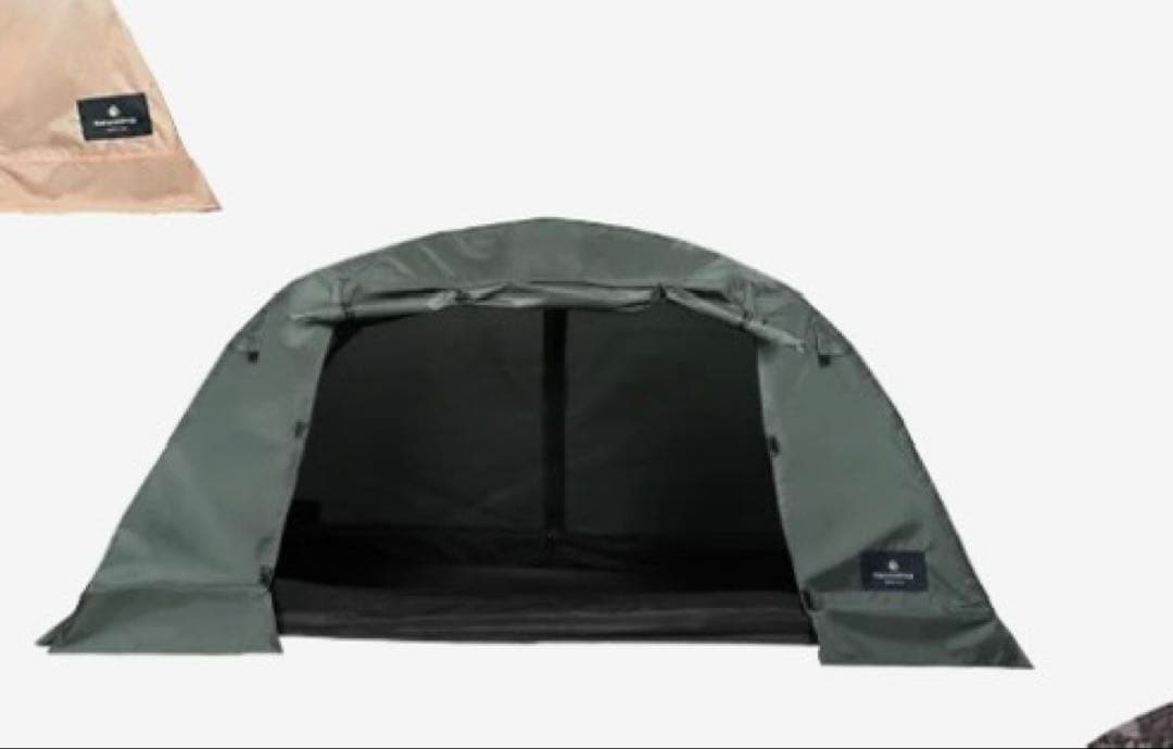 ナチュラルドロップ　高床移動式タイニーテント　コット　グリーン　セット