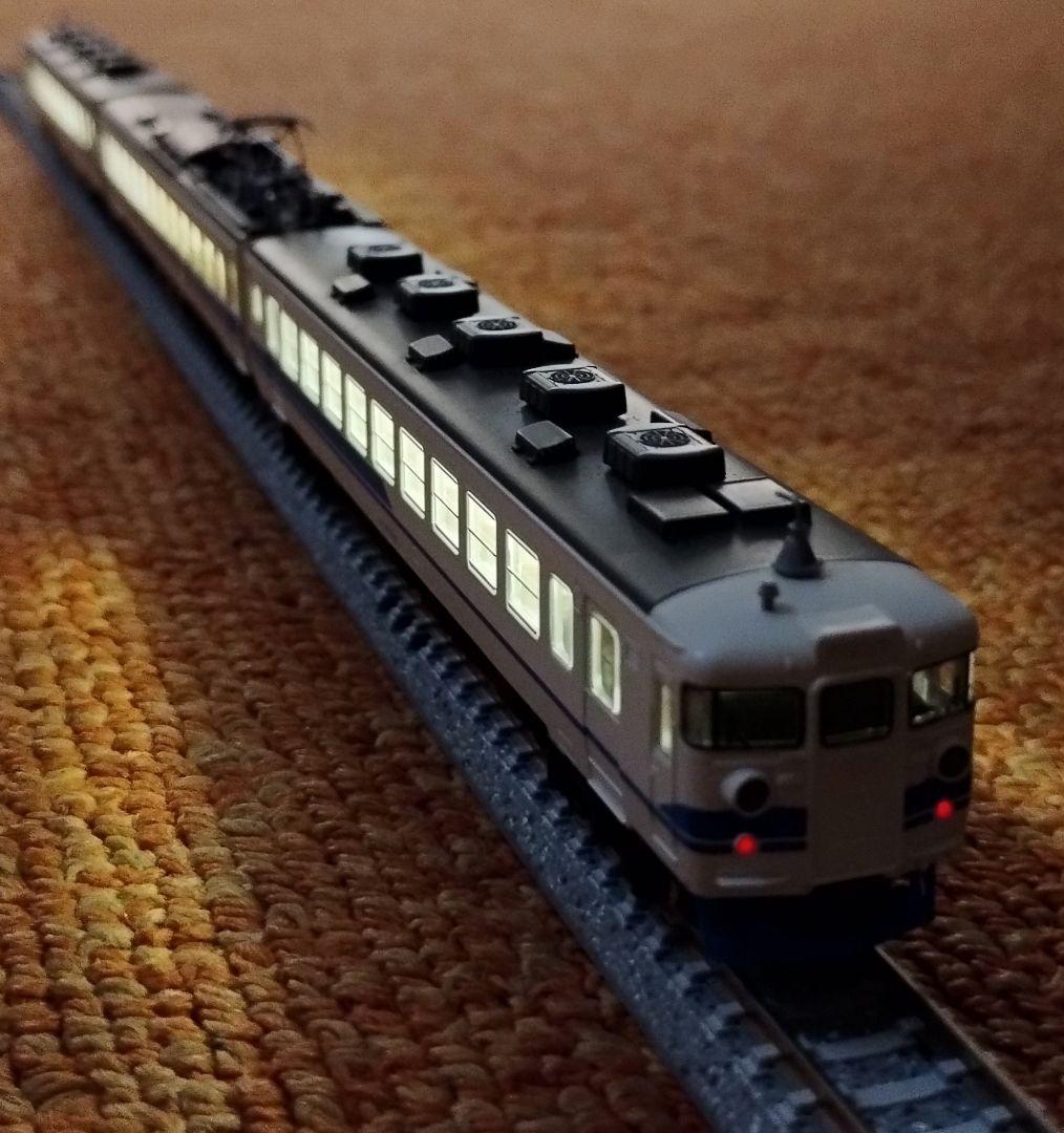 KATO 北陸本線 475系 北陸色 (青帯) 　　3両セット　室内灯付