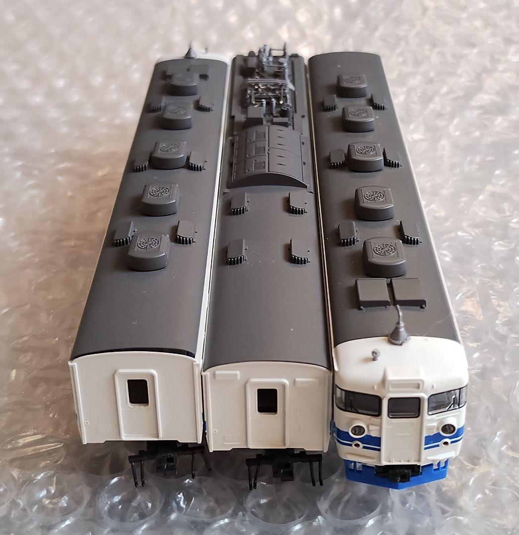 KATO 北陸本線 475系 北陸色 (青帯) 　　3両セット　室内灯付