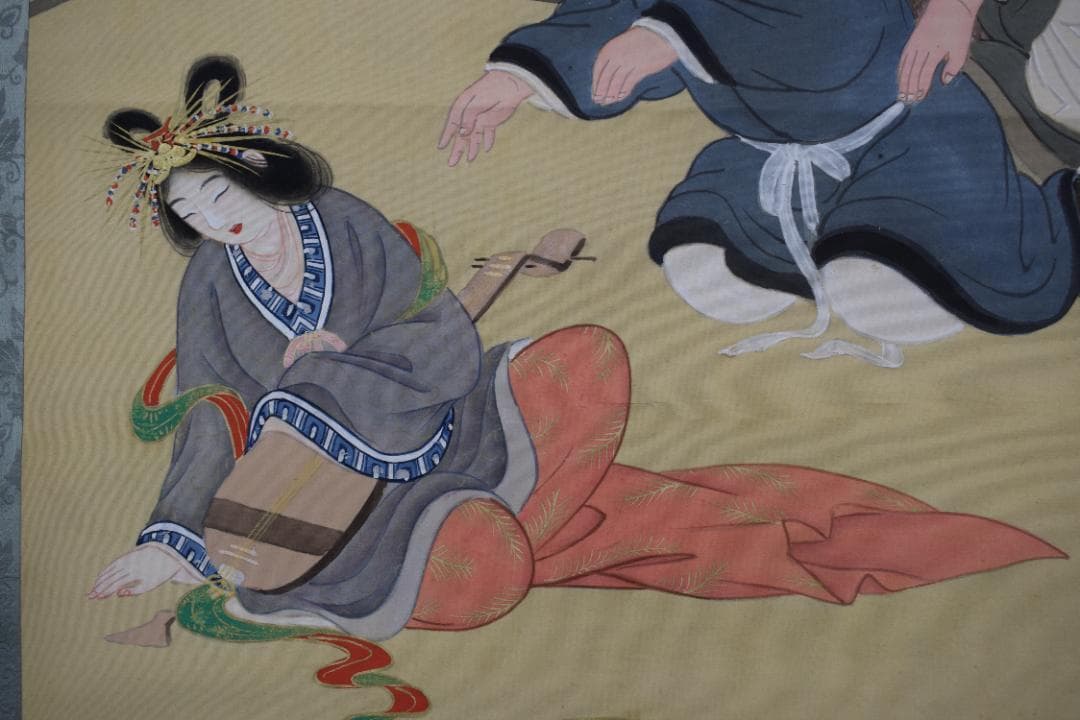 作者不詳/七福神図/一力茶屋/宴之図/掛軸☆宝船☆Z-597