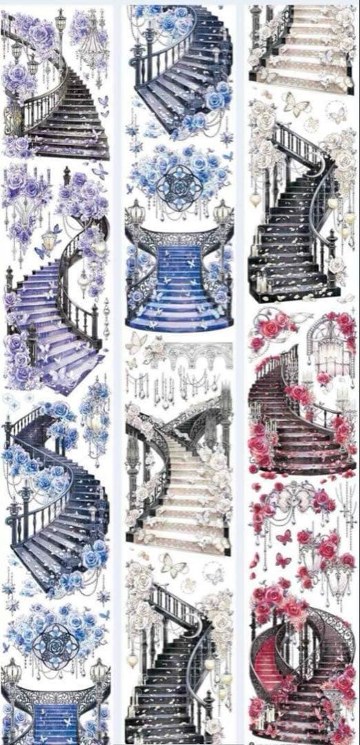 新品② 海外マスキングテープ　装飾　PET 階段