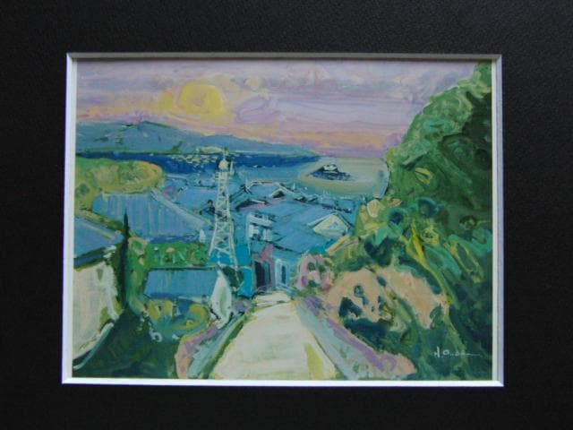 大前博士、早洋牛窓、希少な画集より、新品高級額・額装付