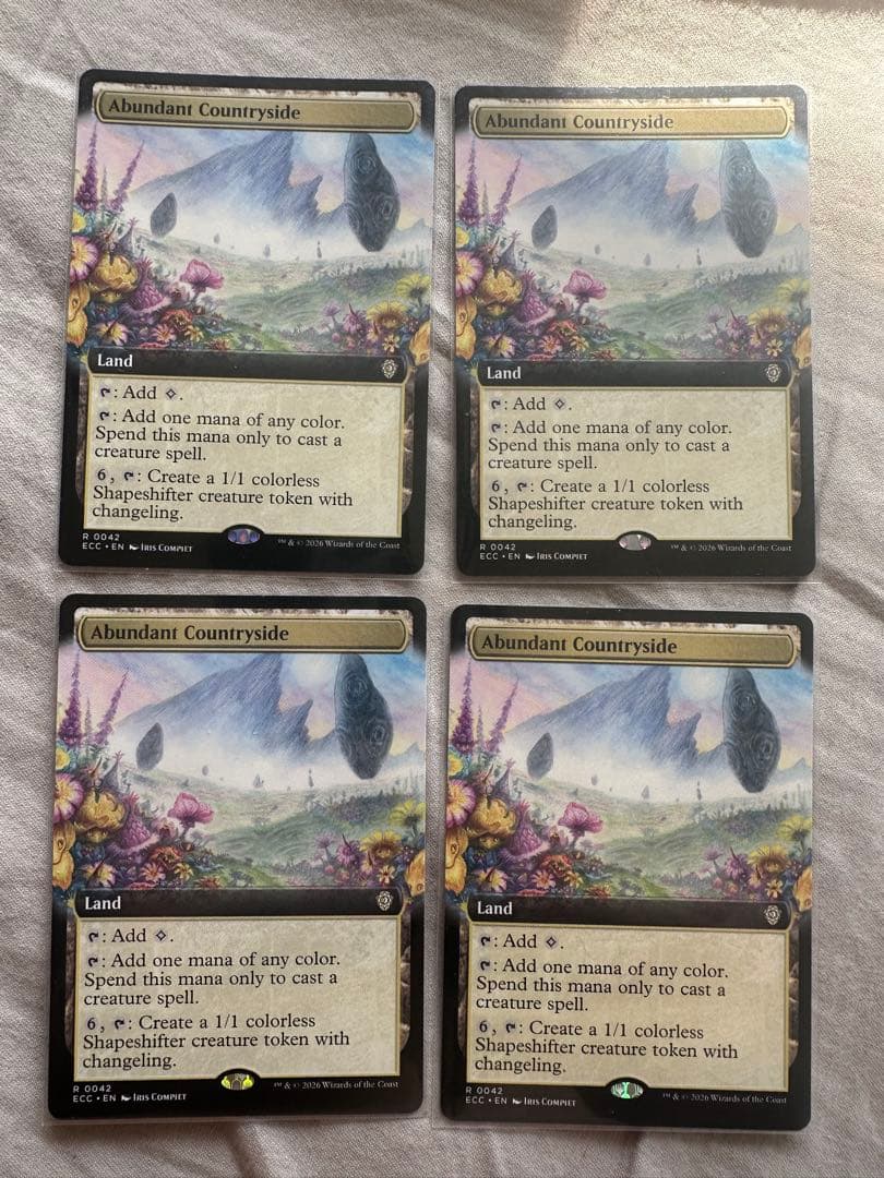 MTG 豊かな在郷 英語版 拡張アート 4枚 ECC ローウィンの昏明統率者