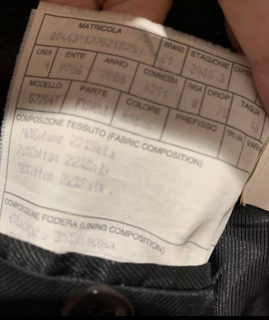 ☆本物☆金プレート２００６年モデル長渕剛さんドルガバ ベロア 1Bジャケット46