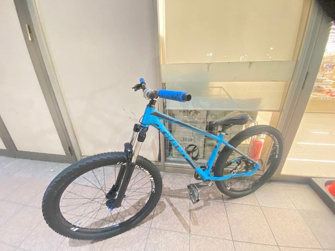 青 アルミフレーム マウンテンバイク 27.5インチ