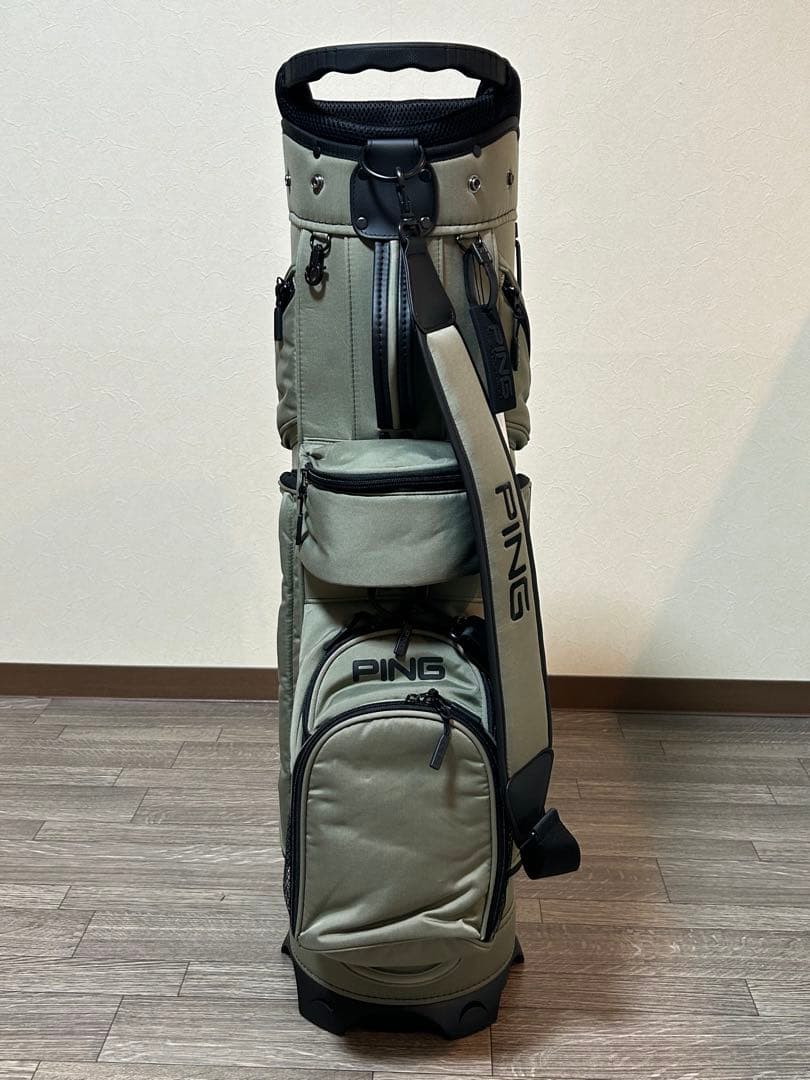 PING 自立式キャディバッグ　未使用品　10ポケットで収納力抜群！カーキ
