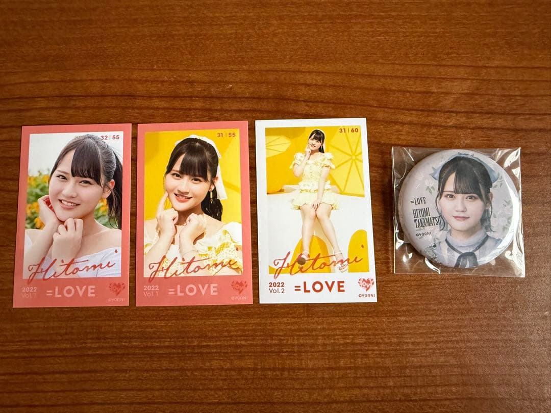 ---髙松瞳・生写真、缶バッジ、ミニフォトカード---2枚〜バラ売りOK！