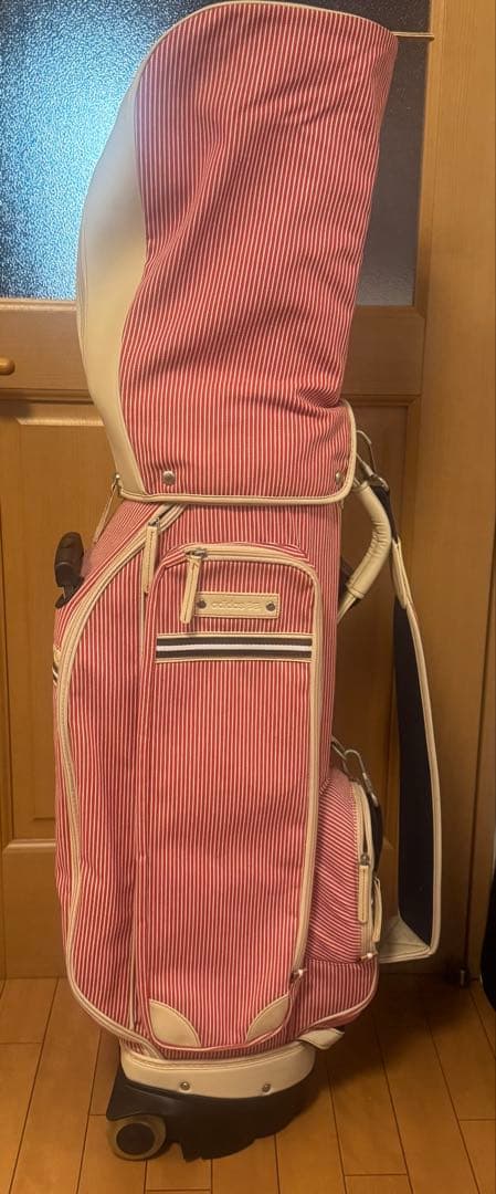 アディダス　キャスター付き　ゴルフ　キャディバック　ヒッコリー生地