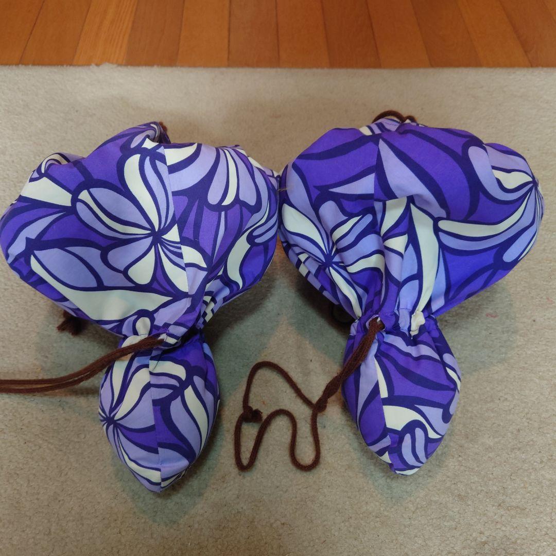 ウリウリ フラダンス 一体型 2個セット 巾着付 青色と白