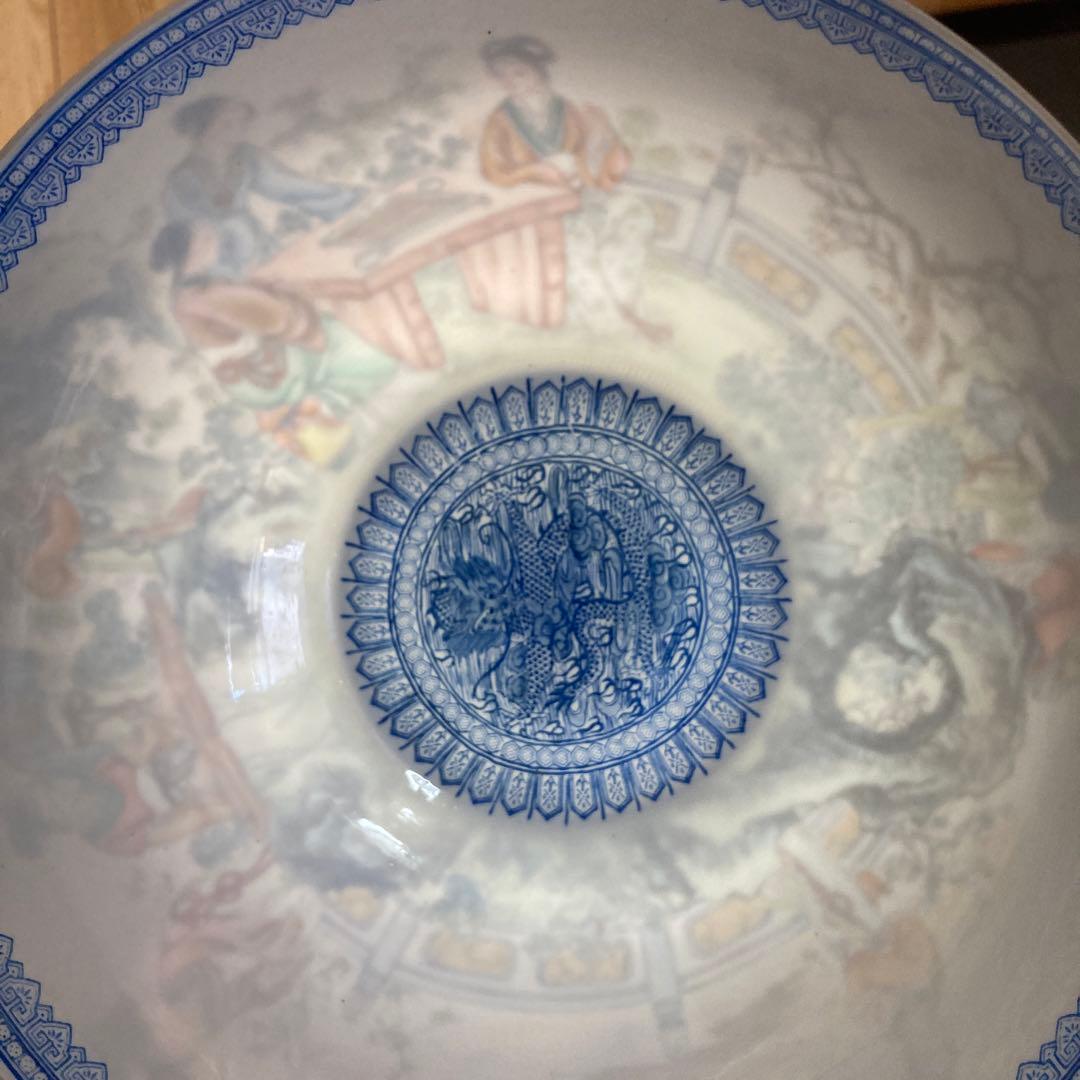 【景徳鎮製】景徳鎮の伝統　中国の名窯　乾隆年製　錦宮廷女官図　極薄胎　大鉢