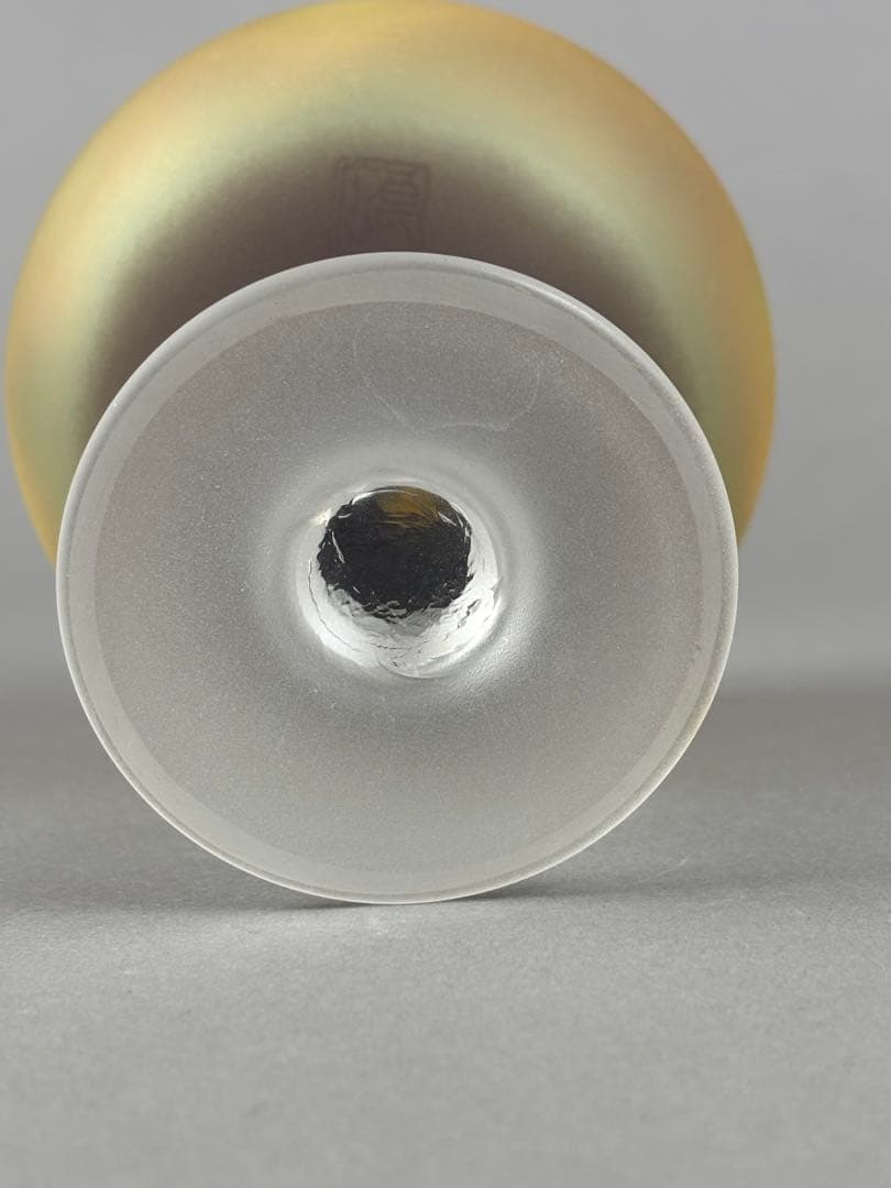 中野良広　色付き　ブランデーグラス　酒器　工芸ガラス