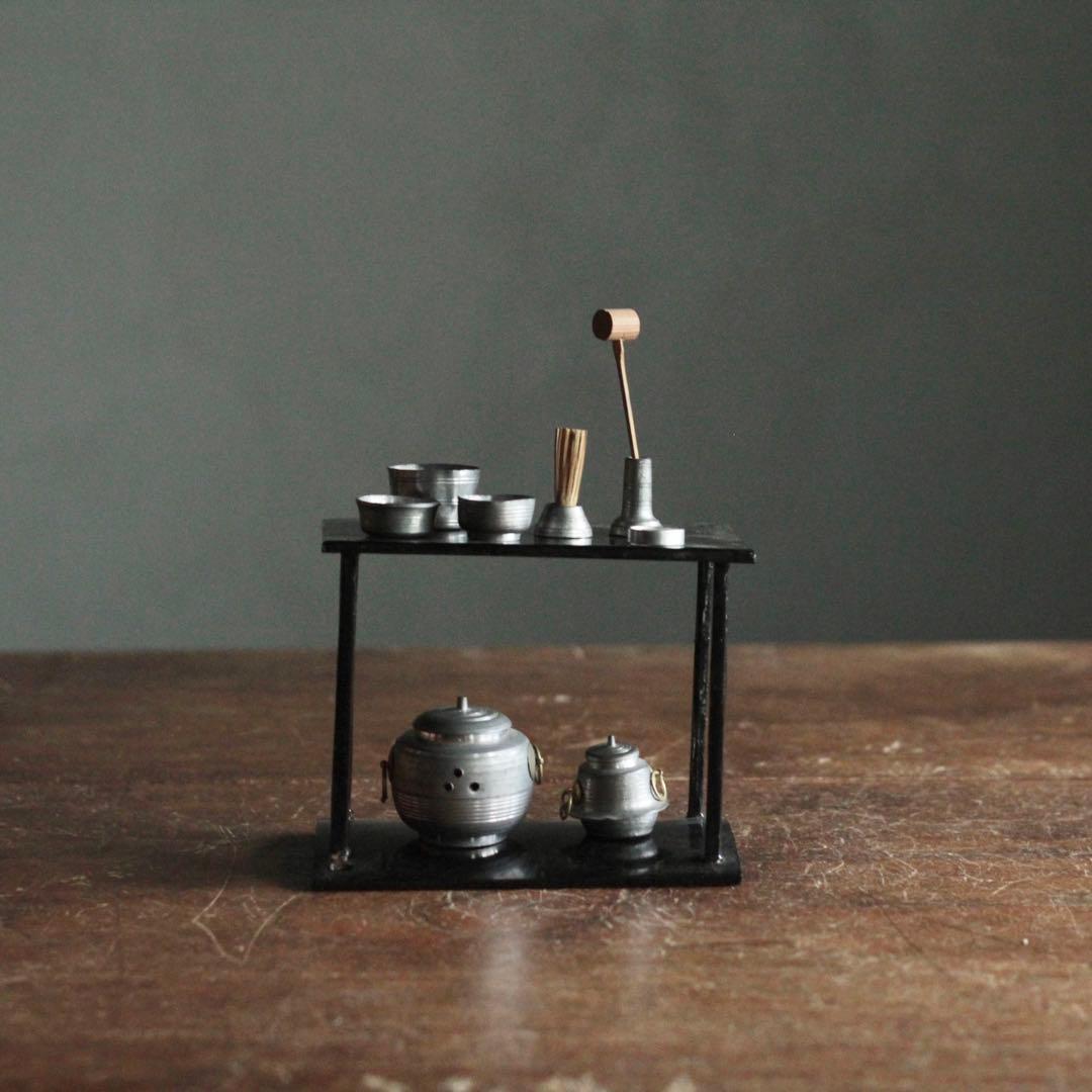 雛道具 ミニチュア 茶器 錫製 古道具 アンティーク