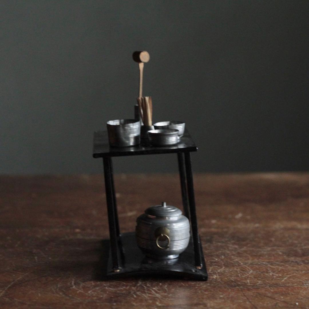雛道具 ミニチュア 茶器 錫製 古道具 アンティーク