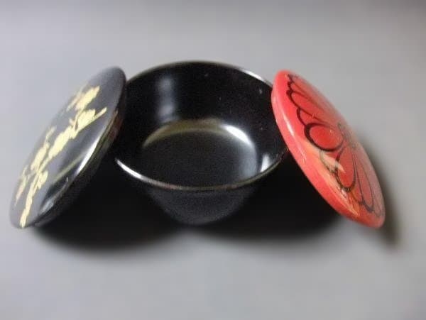 棗 茶入 金蒔絵 梅文 春秋用 別蓋付 本漆器 天然木 茶道具 春秋用 別蓋付