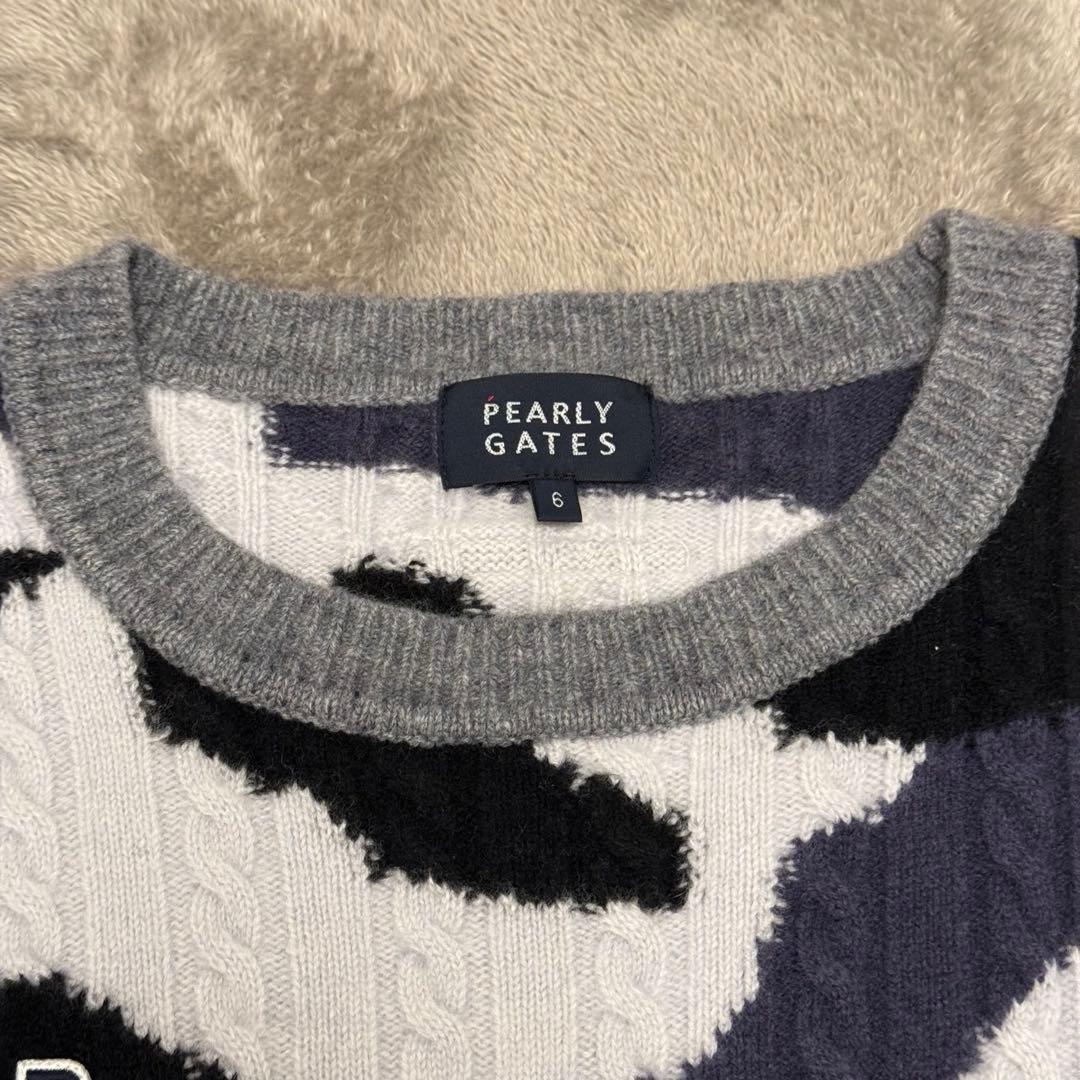 PEARLY GATES カモフラ ゴルフニットセーター サイズ6 XL 迷彩柄