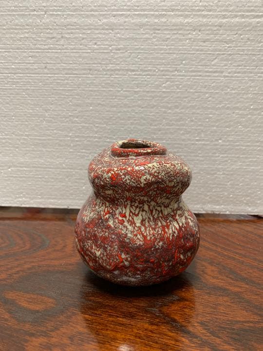 箕面焼  瓢形 掛け、置く、両用花瓶、