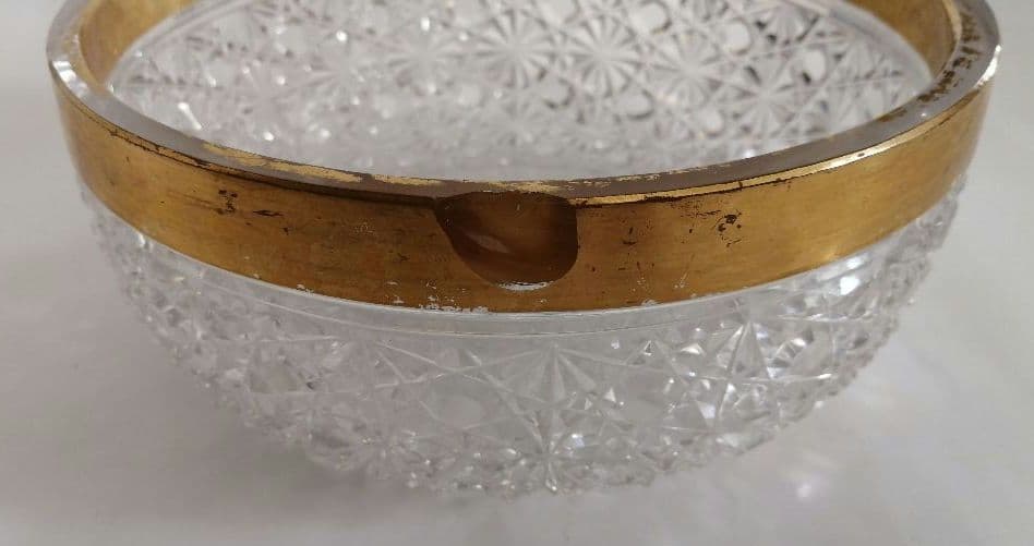 ギヤマン切子　金彩