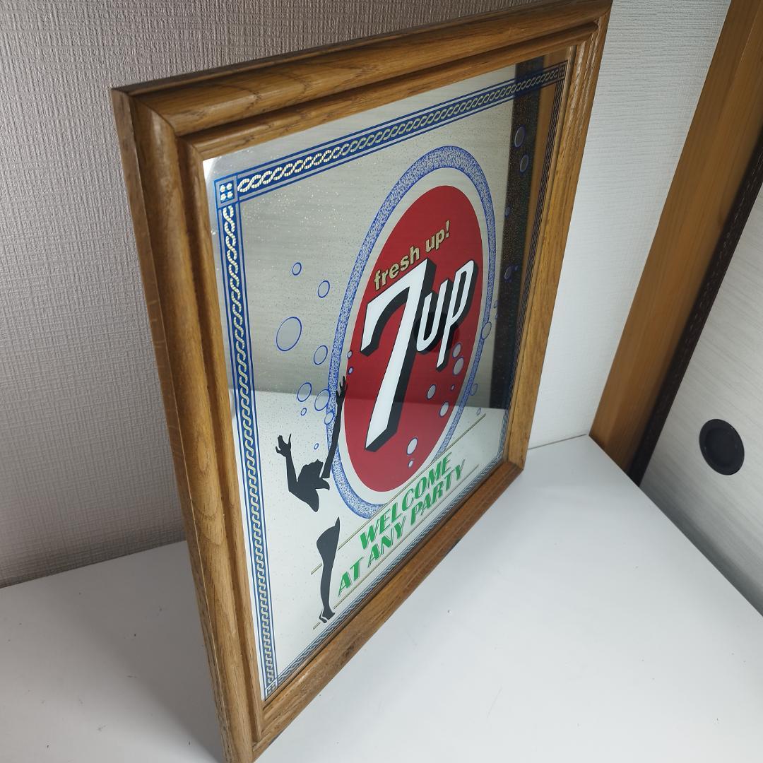 7up セブンアップ パブミラー アドバタイジング バー 鏡 ビンテー IO64