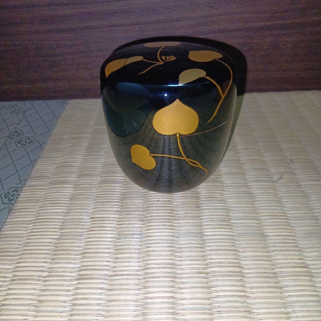 茶道具 棗 輪島塗 桂山作 葵蒔絵 共箱 共布