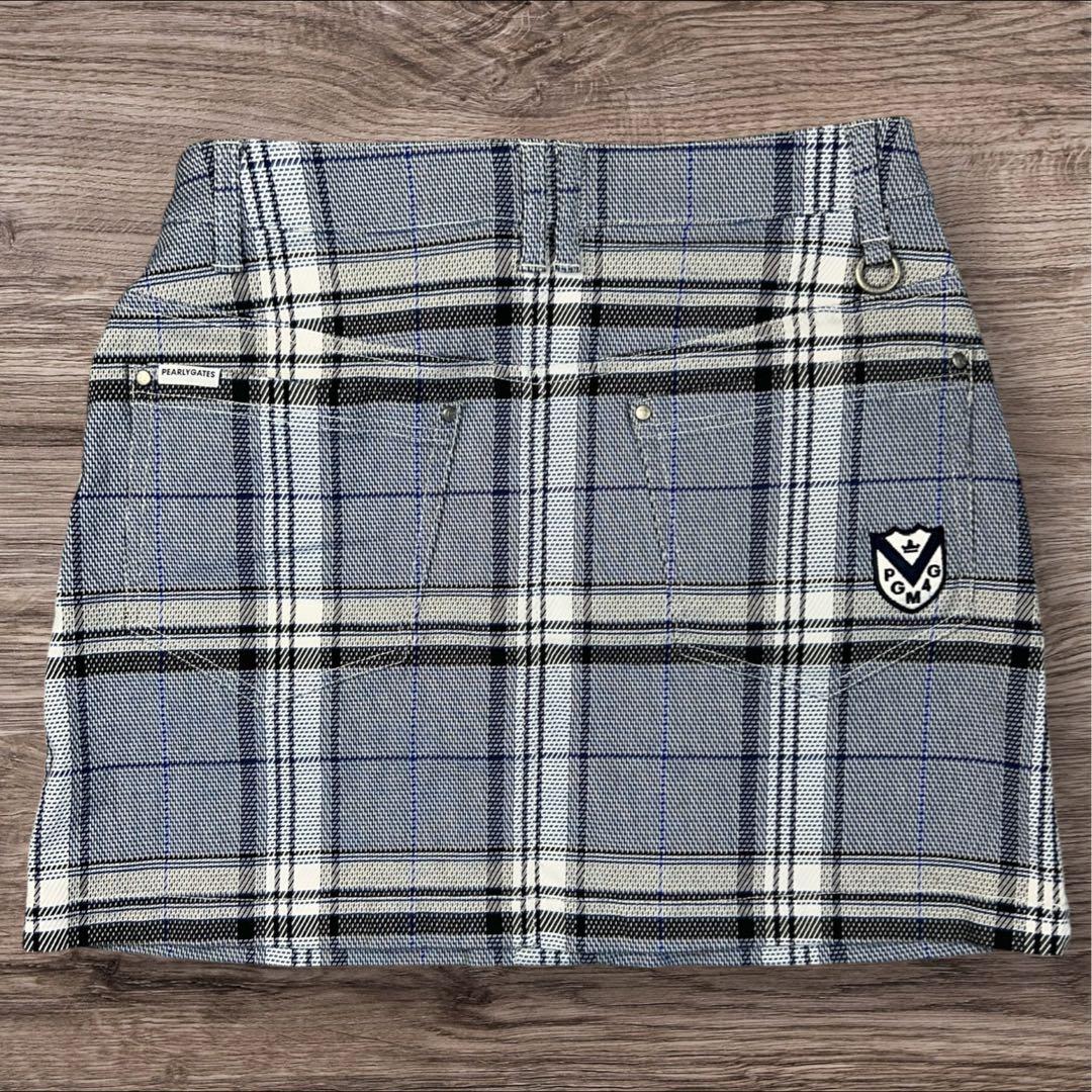 【セットアップ】パーリーゲイツ 鹿の子ポロシャツ & チェック柄ミニスカート 1