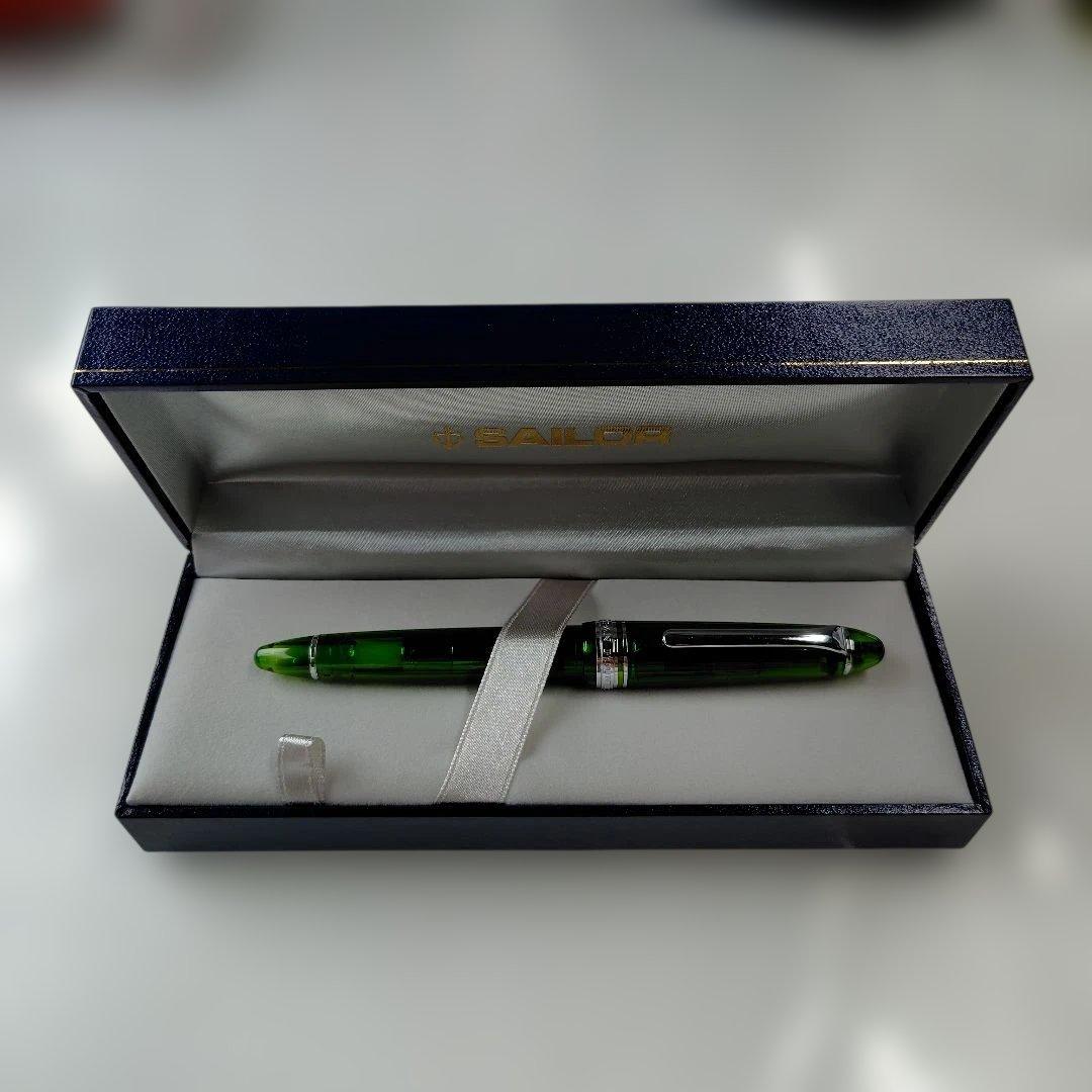 ワンチャー別注　SAILOR グリーンスケルトン 万年筆