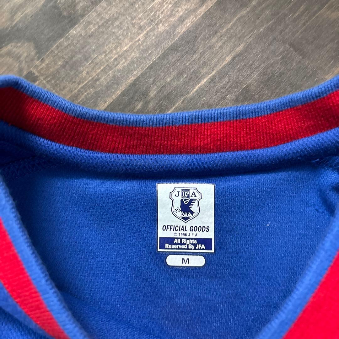 8SM1 小野伸二　日本代表　ゲームシャツ　Tシャツ　18番　青　サッカー　古着