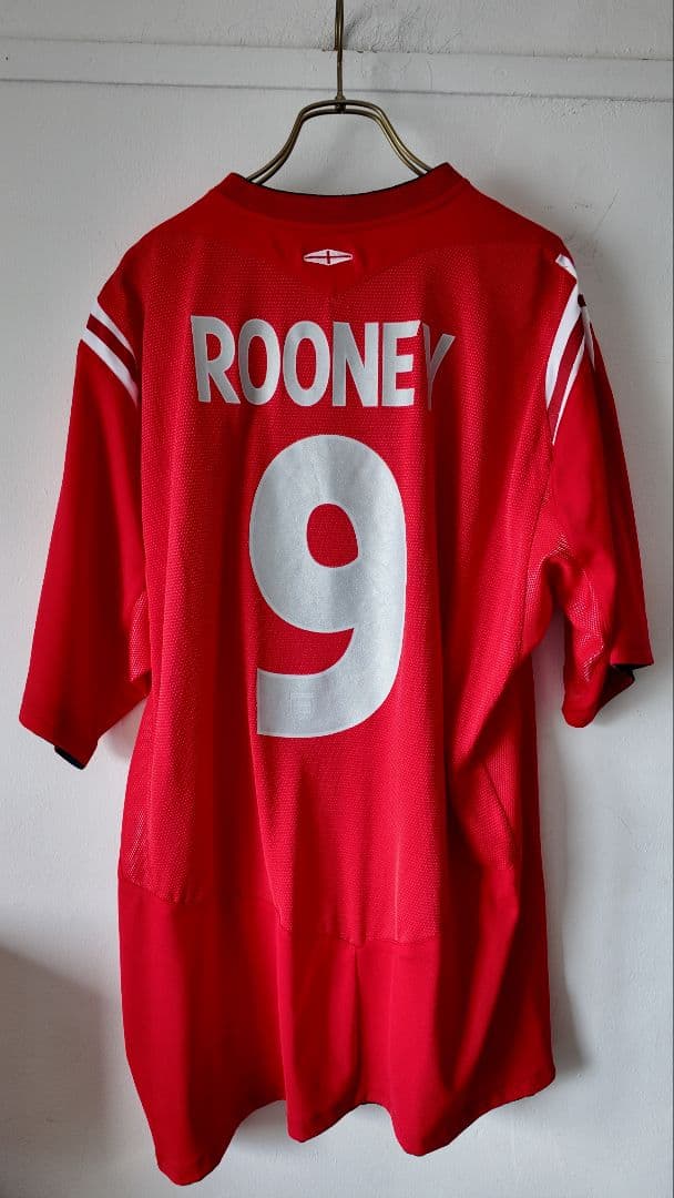 Umbro イングランド代表 アウェイ ゲームシャツ 赤 9 XL相当 アンブロ