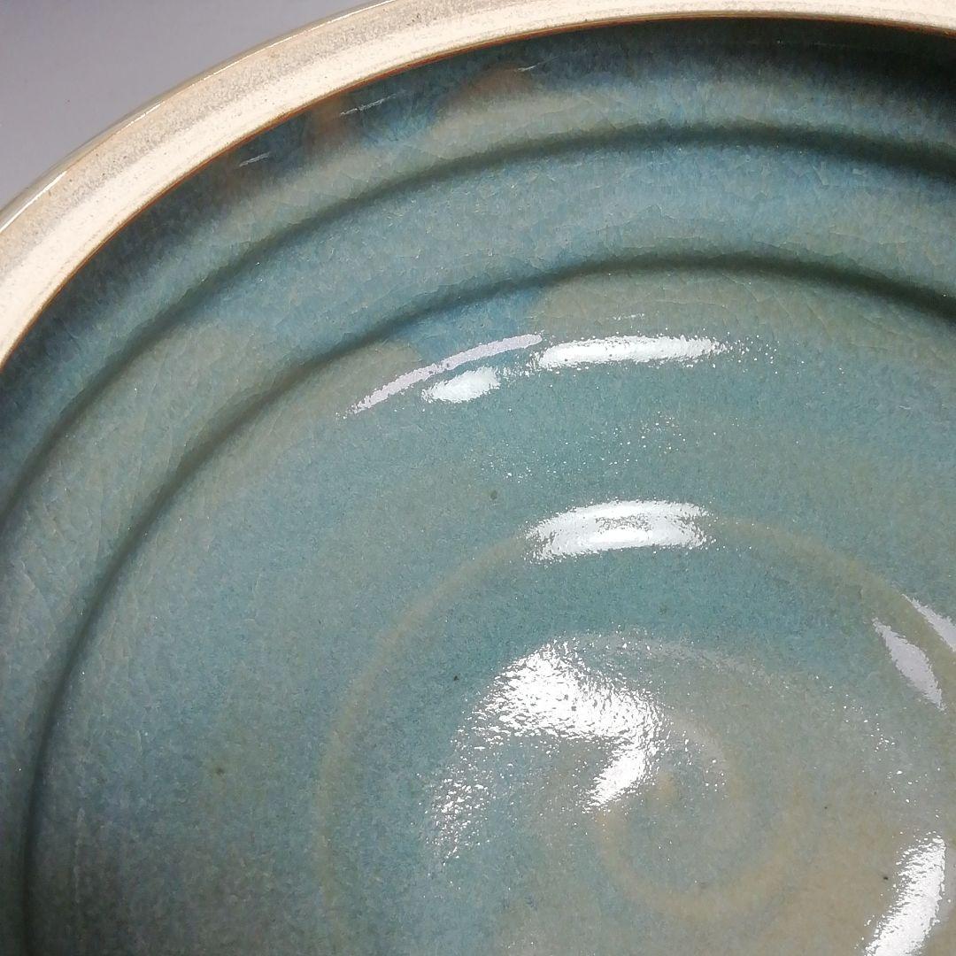 Ｓ５３０　水指　『多田青磁』『田村雲洞作』『平水指』　共箱　茶道具