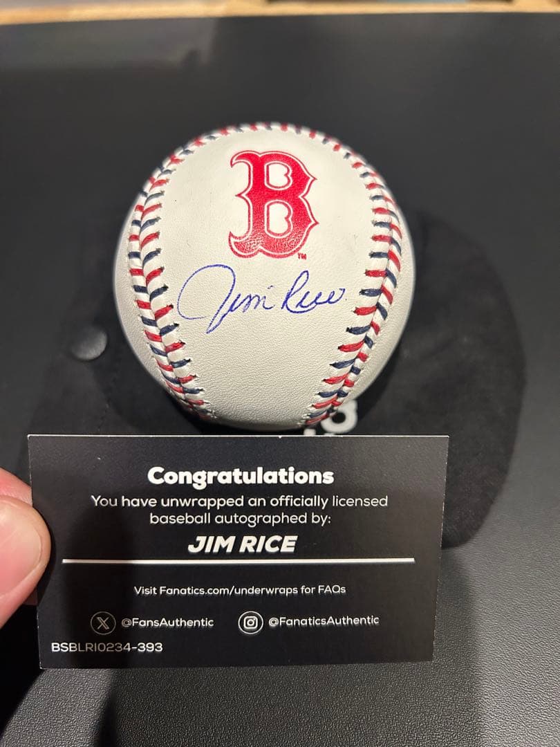 MLBレジェンドJim Rice選手の直筆サインボール