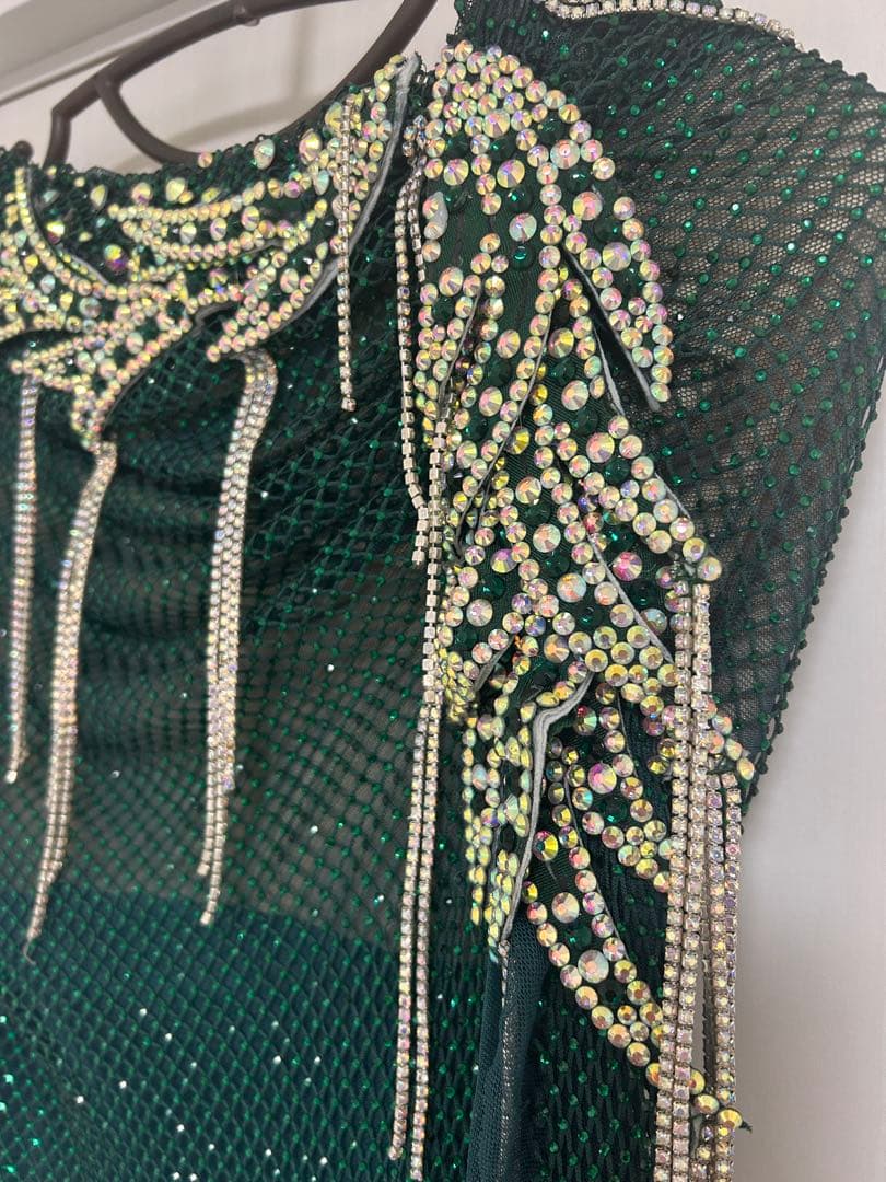 ベリーダンス衣装ダークグリーン