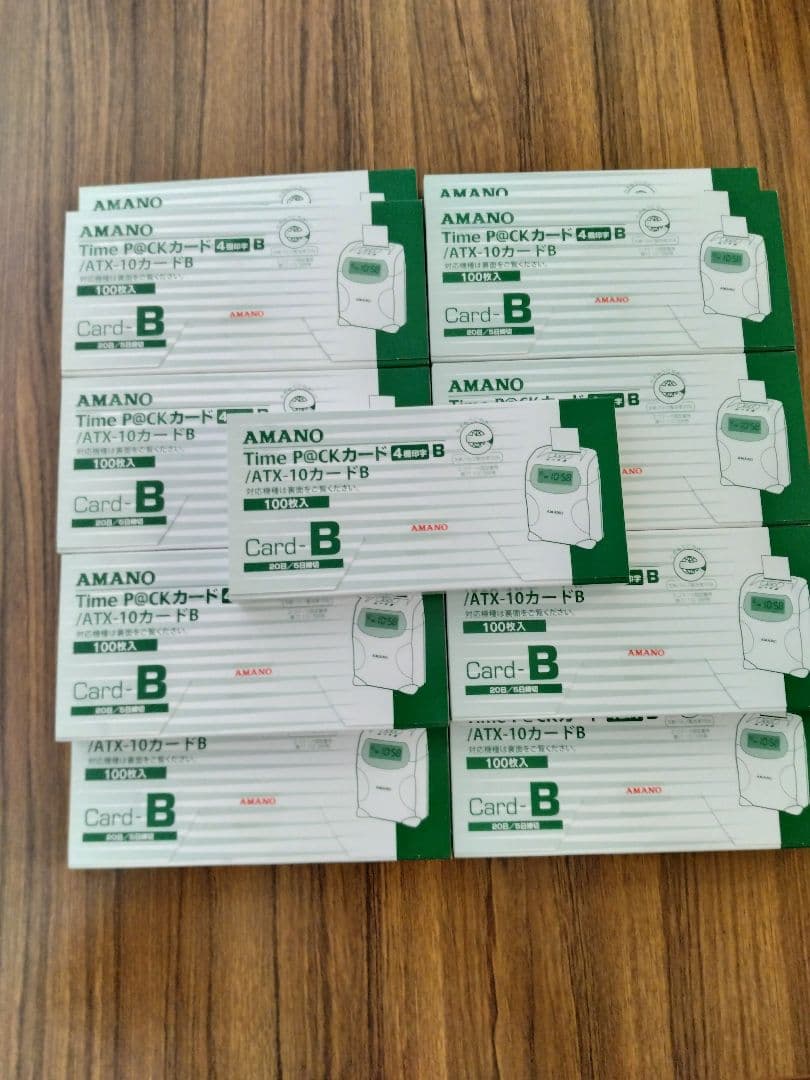 タイムカードタイムパックＰ@CＫカードＢ 4欄印字Card-B 100枚未使用