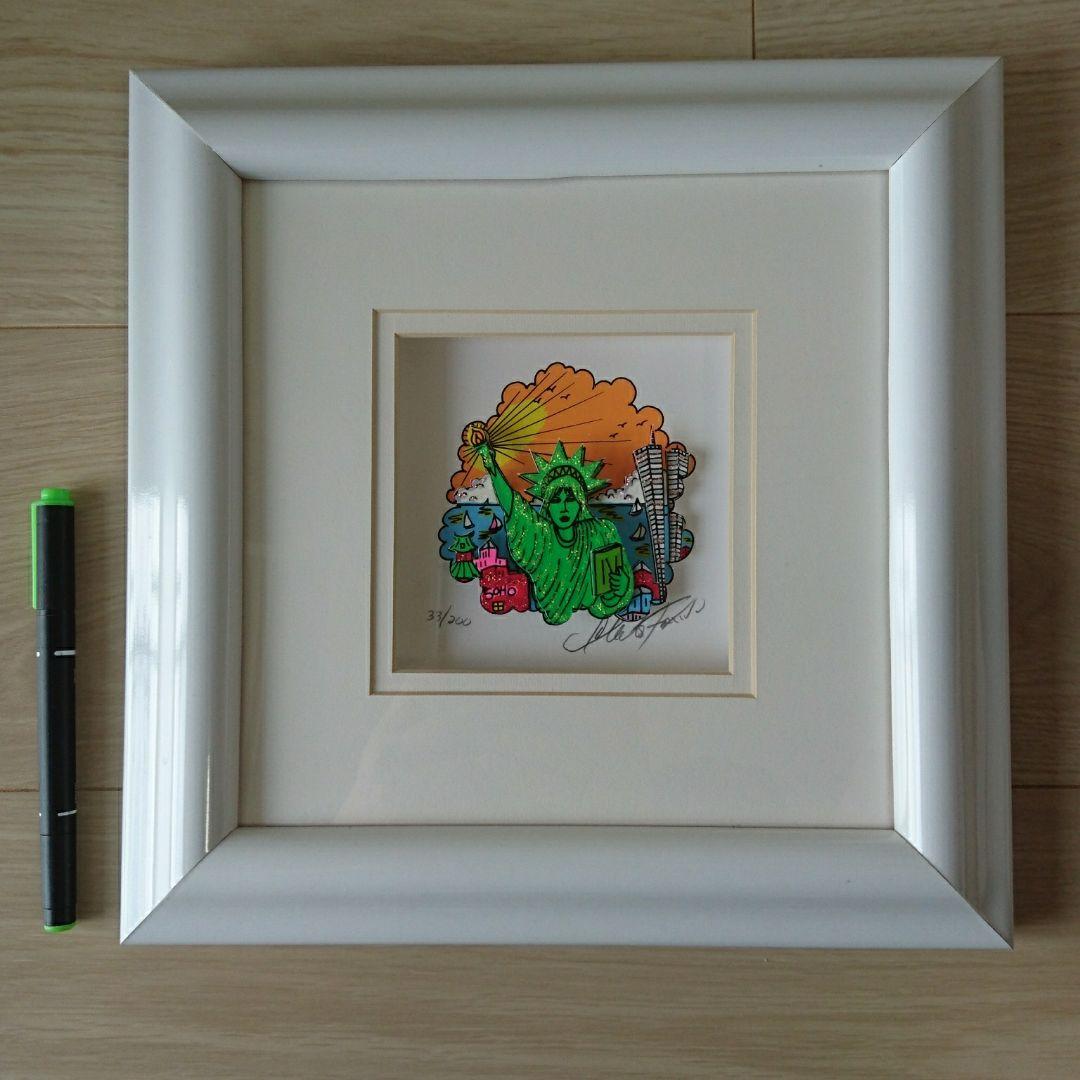 【希少】チャールズファジーノ 3Dアート ニューヨーク サイン入り