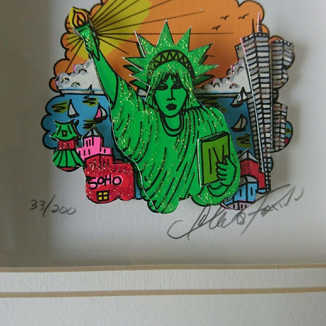 【希少】チャールズファジーノ 3Dアート ニューヨーク サイン入り