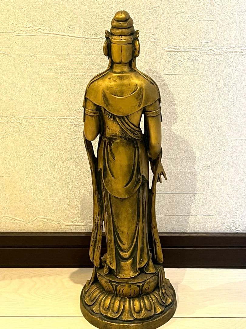 北村西望 聖観世音菩薩像 ブロンズ像 銅製置物 オブジェ