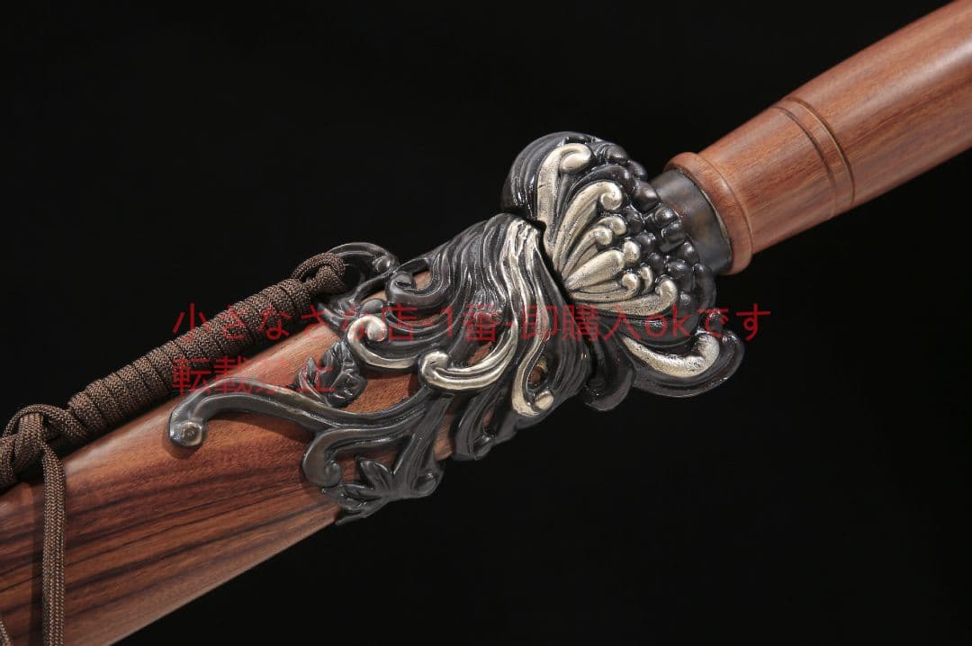 君主サーブル純銅手工芸鎏銀百錬模様鋼 古兵器 武具 刀装具 日本刀 模造刀居合刀
