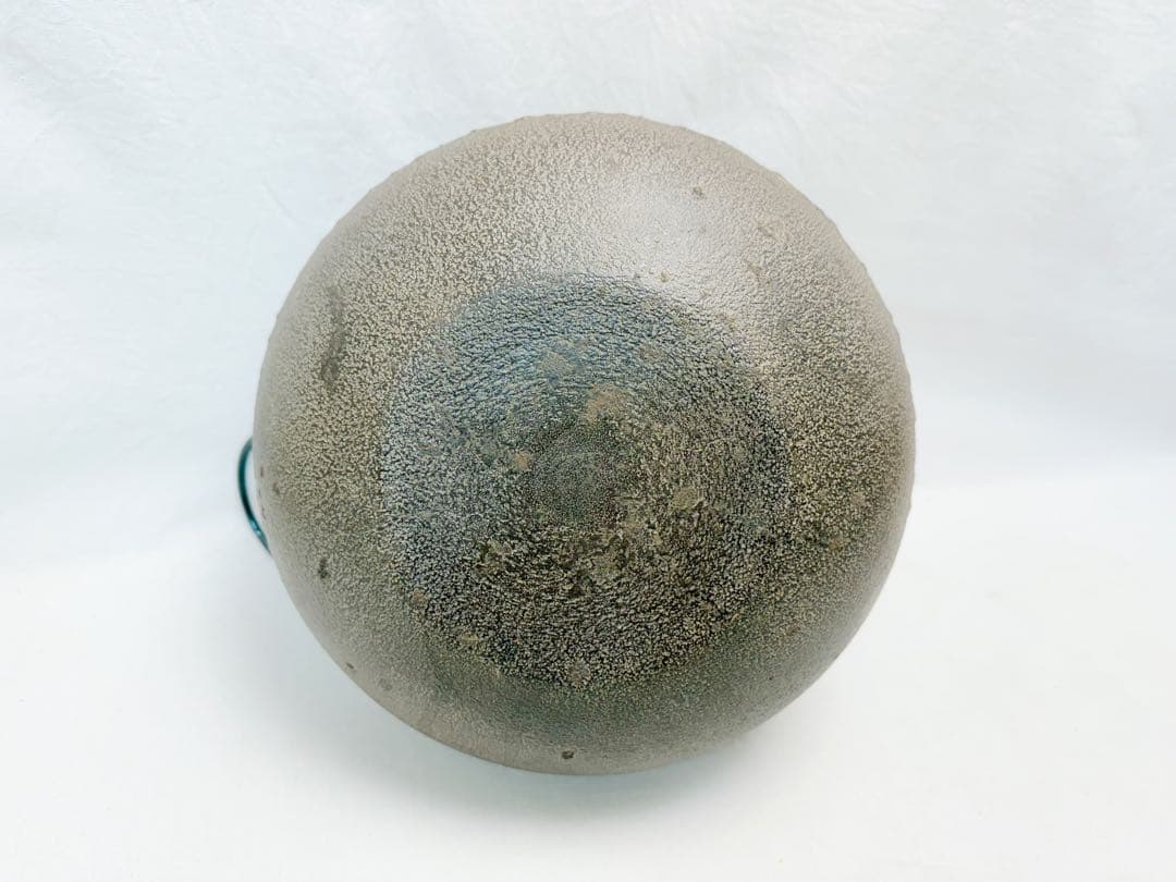 ほぼ未使用 茶道具 釜師 人間国宝 高橋敬典造 桐地紋 真形釜 釜印 栞 共箱