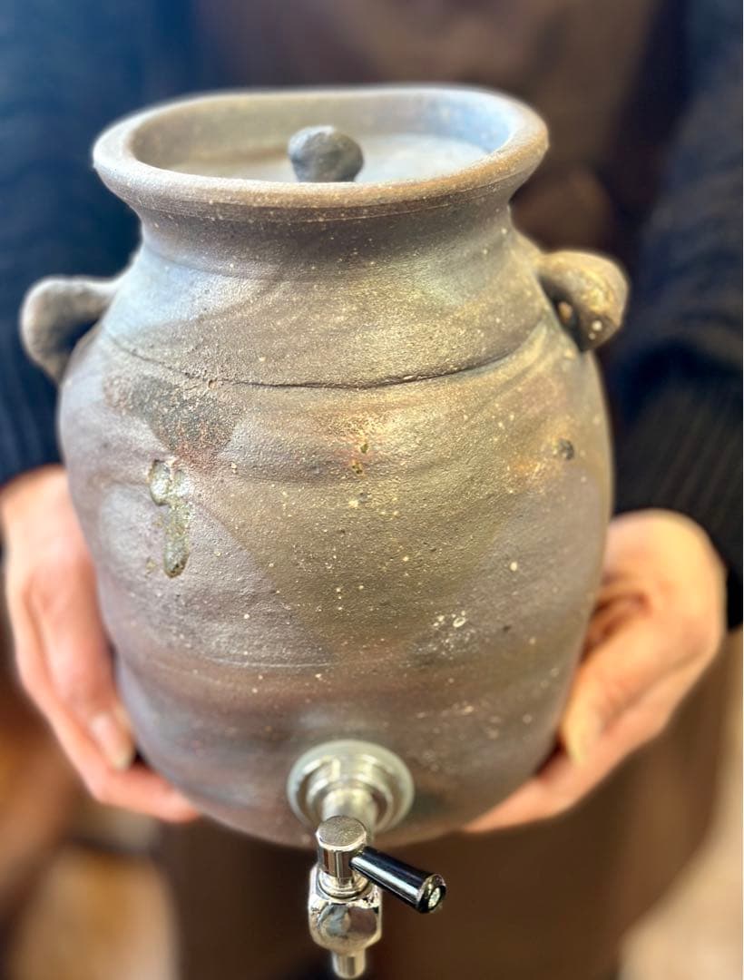 再値下げ　信楽焼　へちもん　手造り　焼酎 サーバー　炭化　焼締め