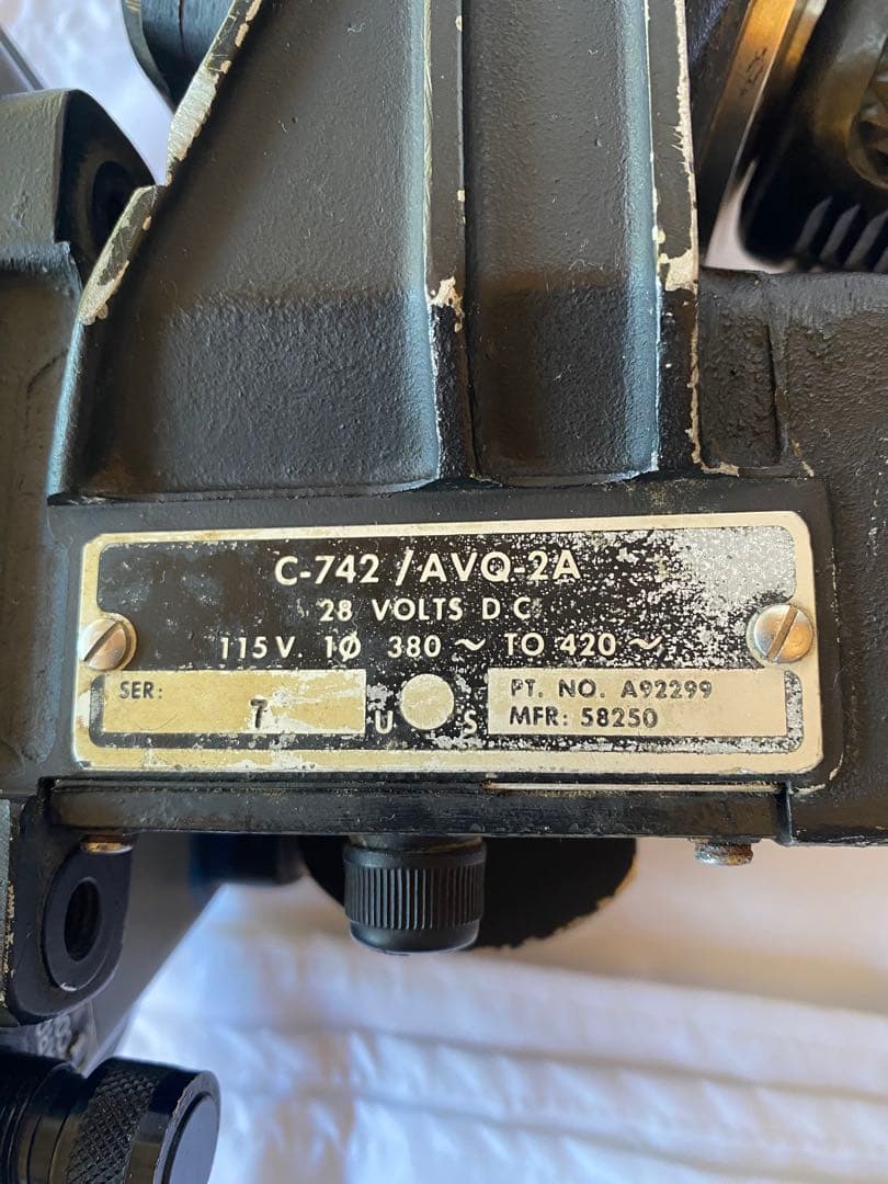 GRUMMAN S2F TRACKER サーチライトコントロールユニット　操縦桿