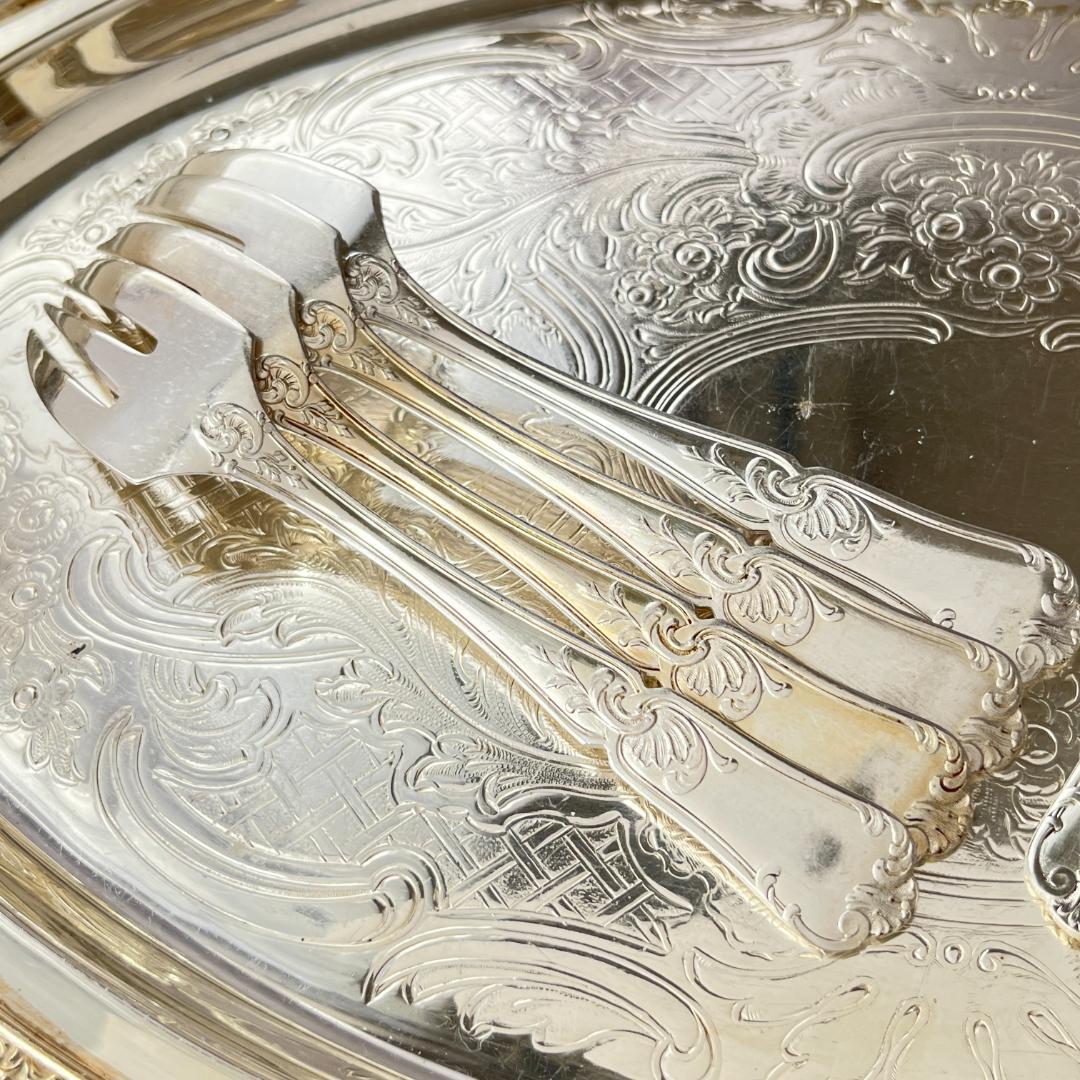 【仏蘭西】 Louis XV ケーキフォーク 8本【シルバープレート】