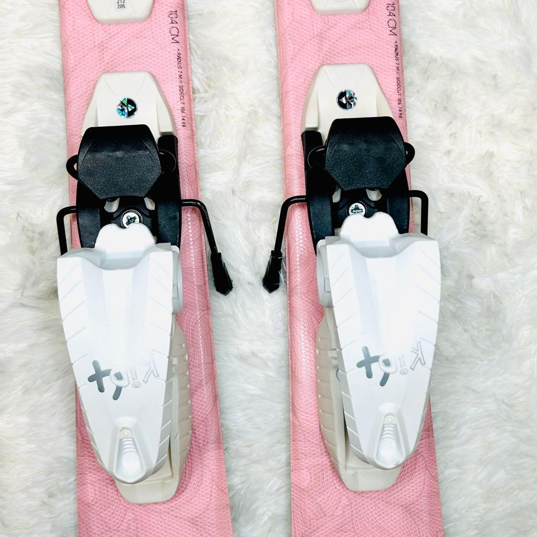 【美品】ロシニョール ジュニア スキー板 104cm ビンディング付 女の子