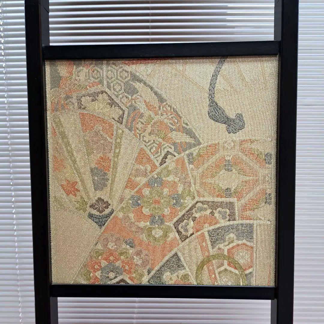 和風デザイン　 帯掛け　西陣帯地使用　衣桁　橦木　什器