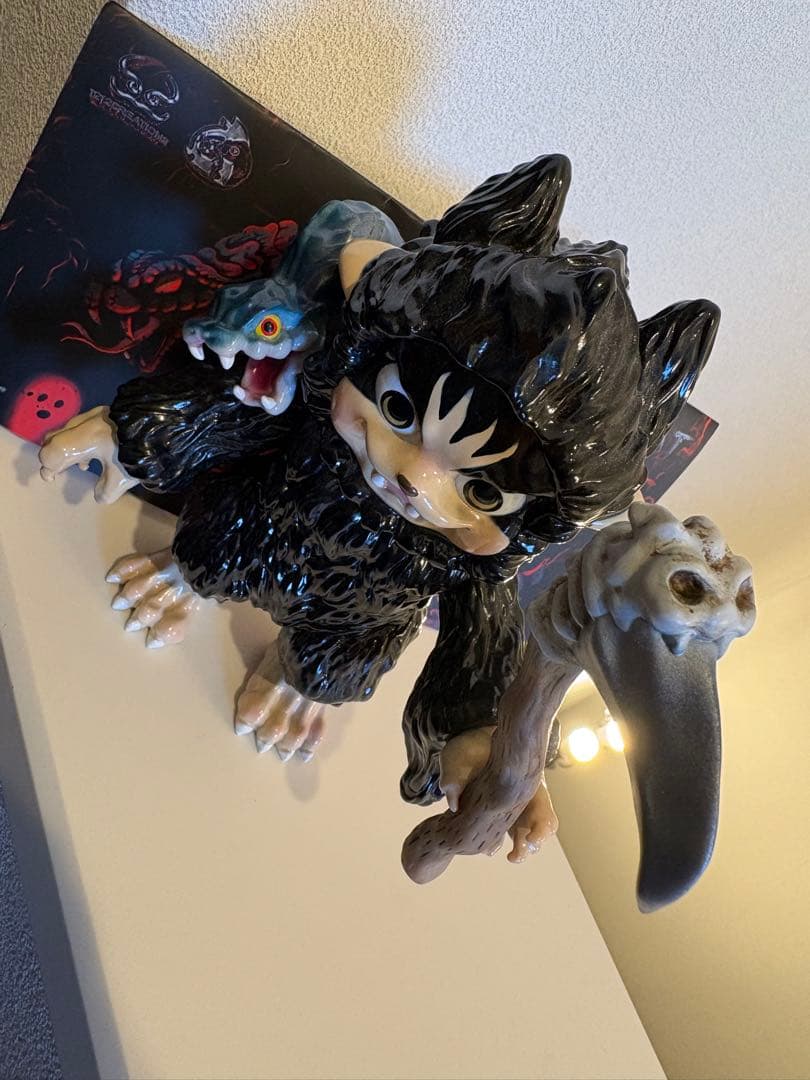 美品　しぬこ　GRIM CAT 死神バージョン　ソフビ　ヘッダー付き