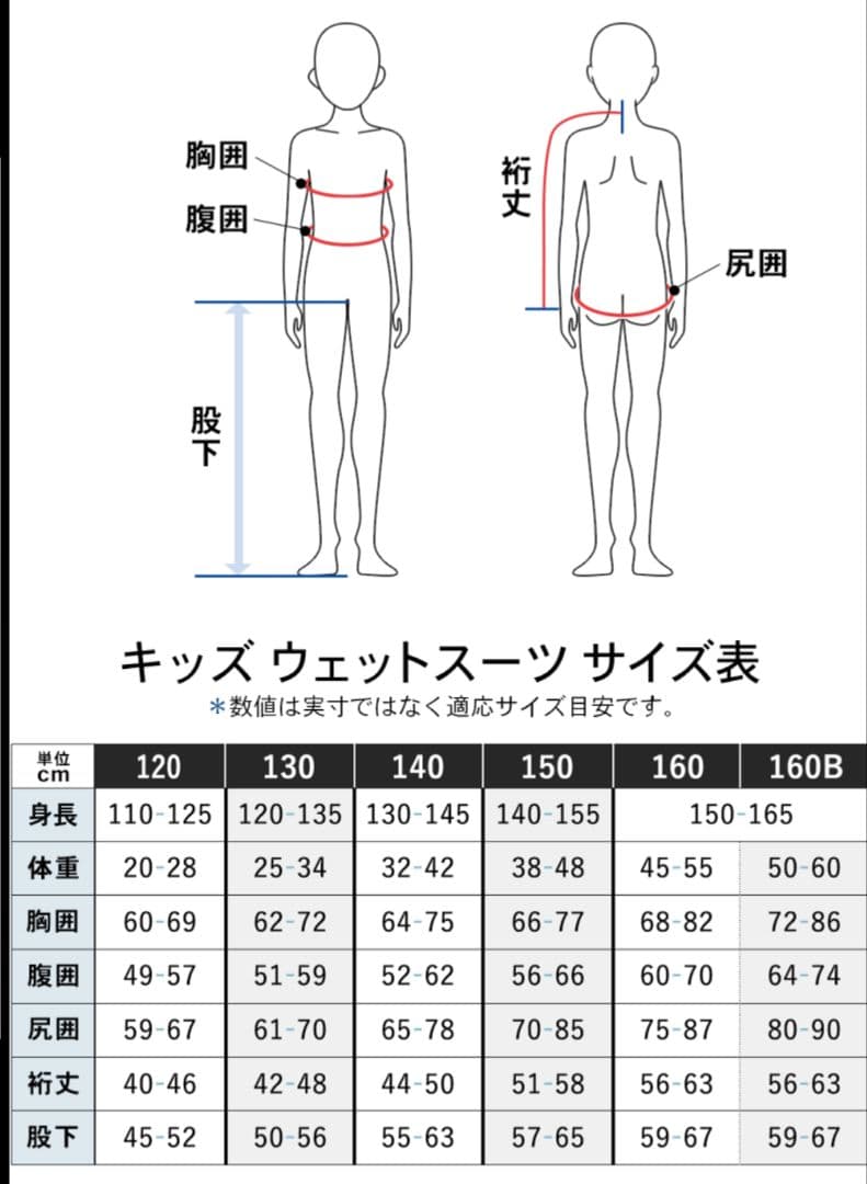 FELLOW セミドライ 5×3mm キッズウェットスーツ 　サイズ:130