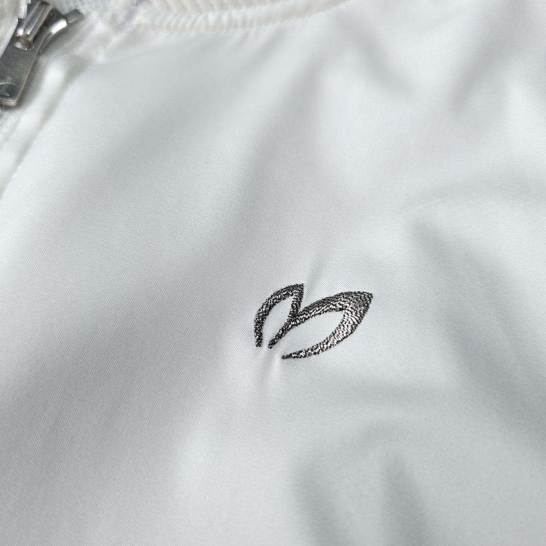 【マスターバニーエディション】人気プリーツ 長袖ゴルフブルゾンジャケットM 白