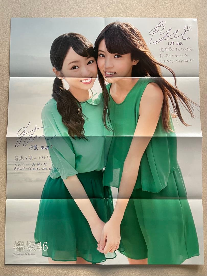平手友梨奈,渡辺梨加　サイン入り写真 今泉佑唯,鈴木美愉,小林由依,欅坂46