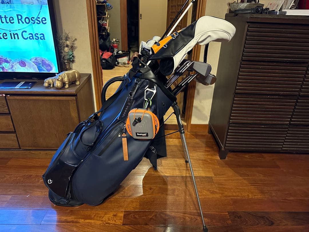 Vessel ネイビー　スタンド式キャディバッグ