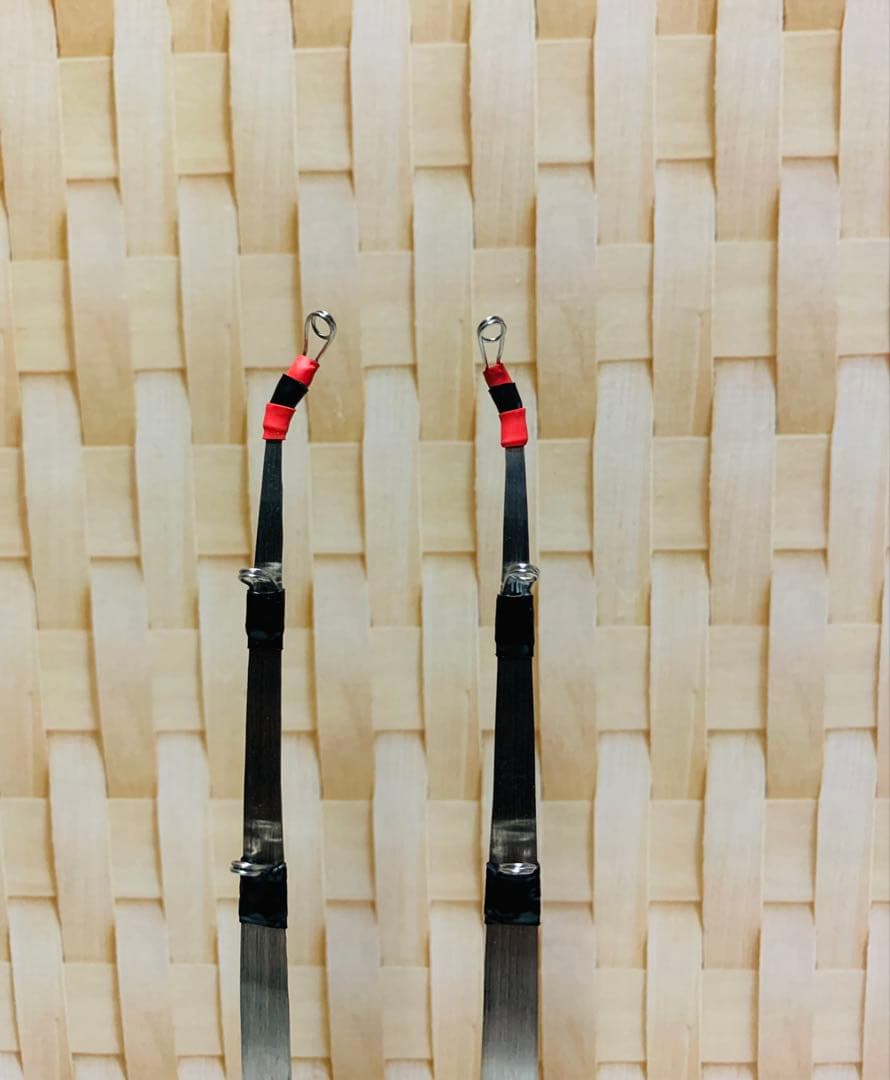 ワカサギステンレス穂先　右手用 左手用2セット　全長約235ミリ