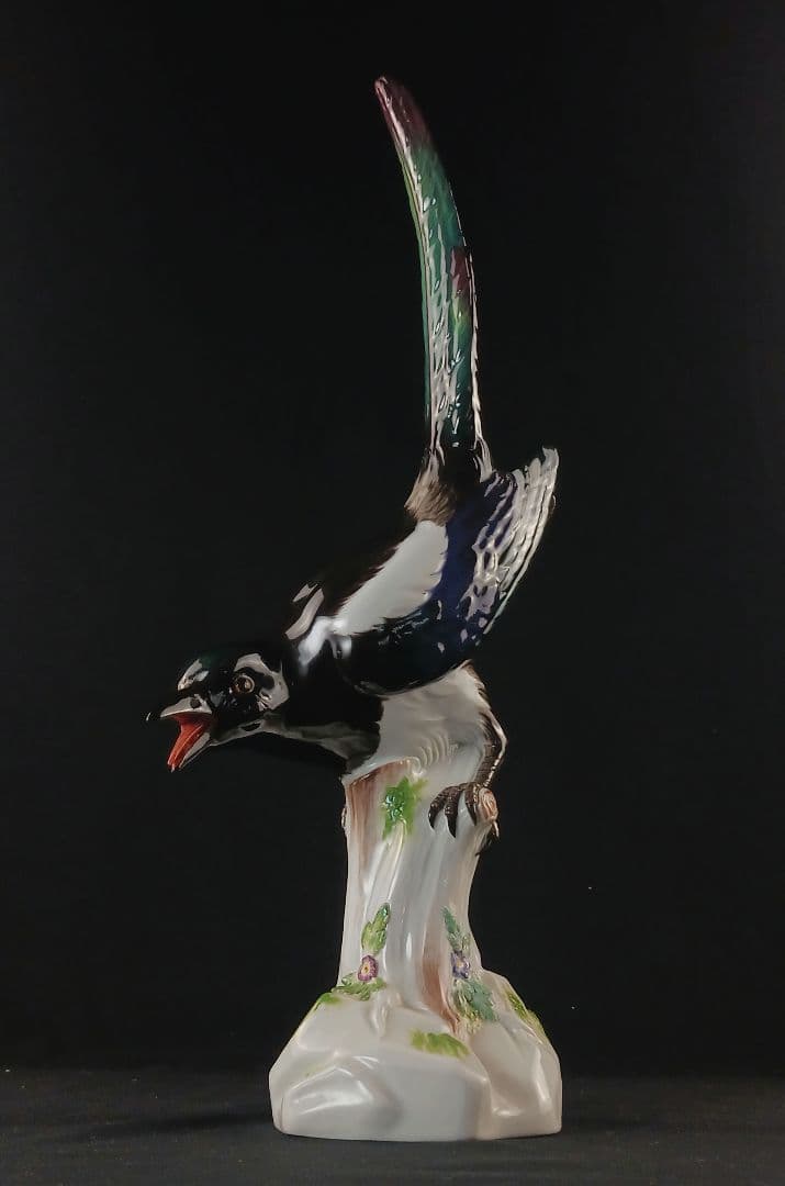 Y2020-2 マイセン 19世紀 カササギ 置物 フィギュリン ケンドラー原型